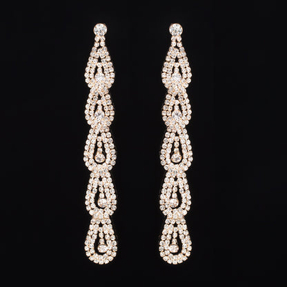 Sexy Temperament Full of Diamonds Big Earrings