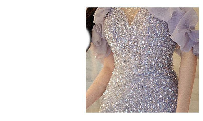 French Style Halter Evening Gown