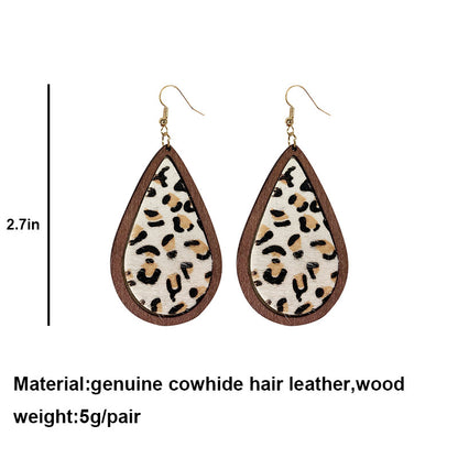Leopard Print Cowhide Earrings