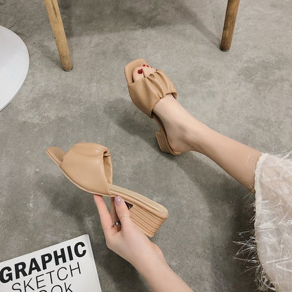 Square Head High Heels