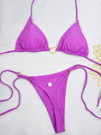 Lace-Up Bikini Swimsuit