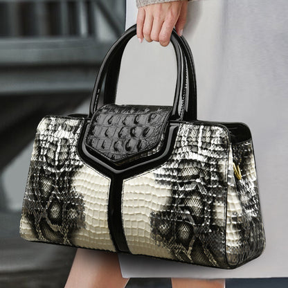 Vintage Snake Pattern Handbag