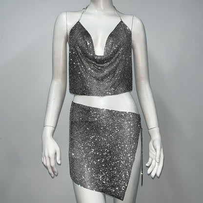 Halter Spaghetti Straps Skirt Outfit Women