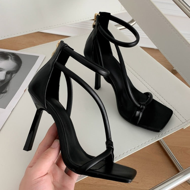 Square Toe Stiletto Sandals