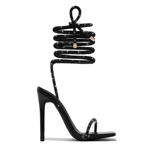 Square Toe Strappy Heel Sandals
