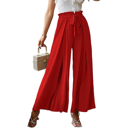 Loose High Waist Pleated Wide Leg Pants