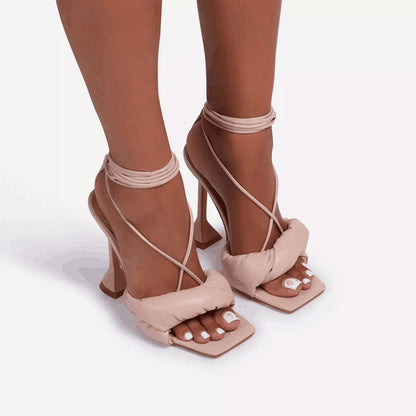 Women's Square Toe Flat High Heels