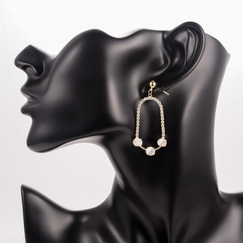 Retro Simple Temperament Earrings Net Red Earrings Irregular Earrings