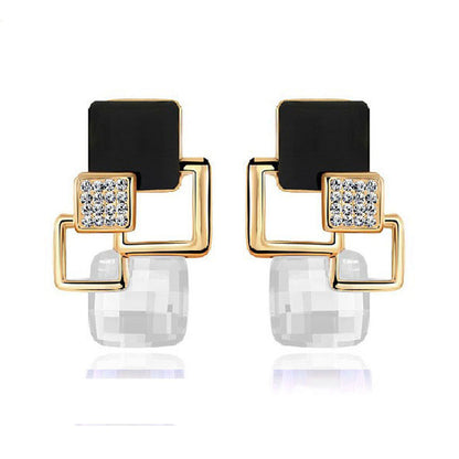Popular Square Crystal Earrings