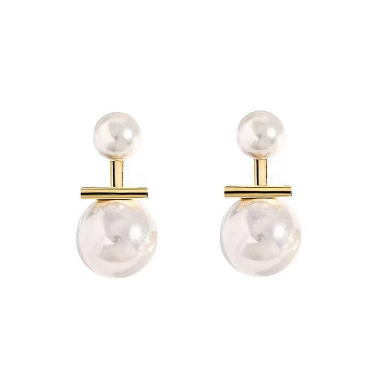 Pearl Silver Needle Earrings