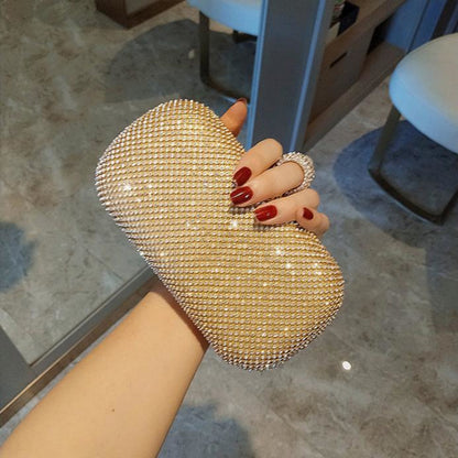 Diamond-Studded Evening Clutch Bag