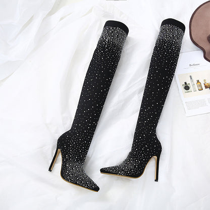 High-Heeled Knee Boots