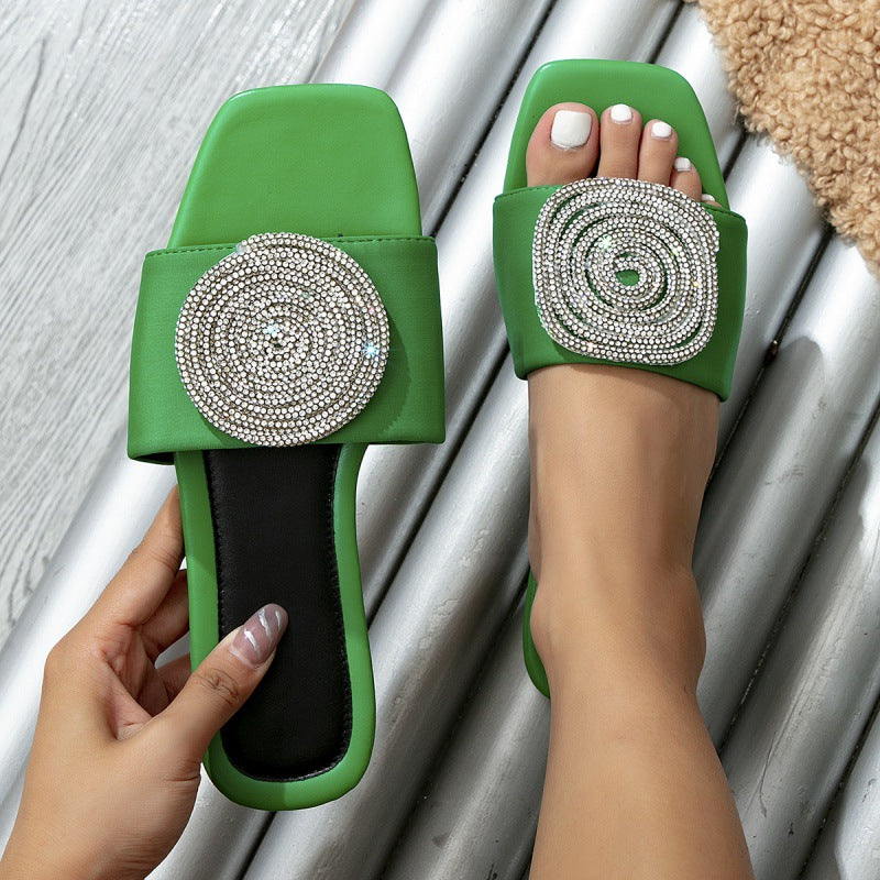 Square Toe Flat Fashion Sandals