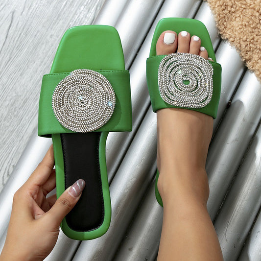 Square Toe Flat Fashion Sandals