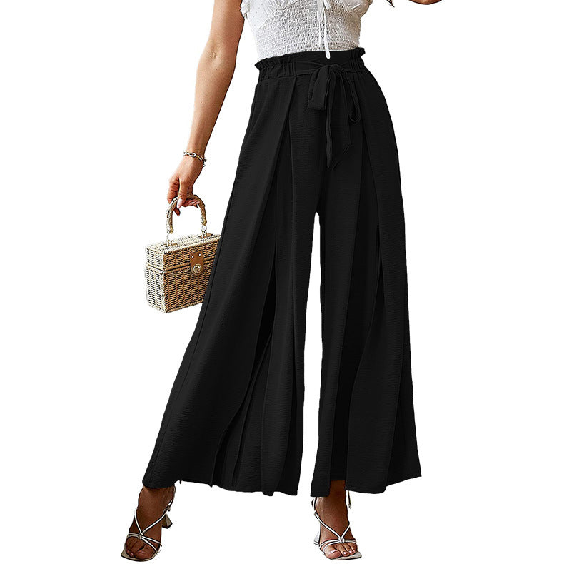 Loose High Waist Pleated Wide Leg Pants