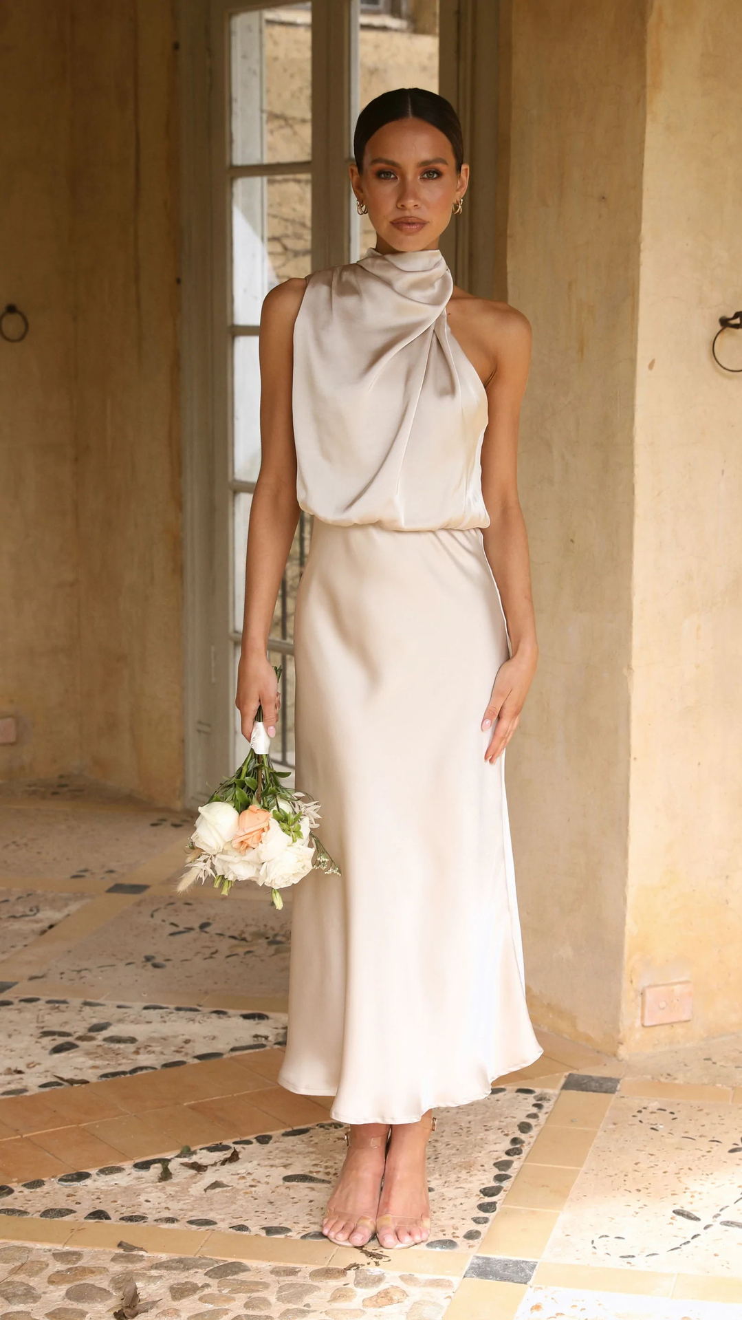 Sleeveless Halter Neck Dress Summer Fashion