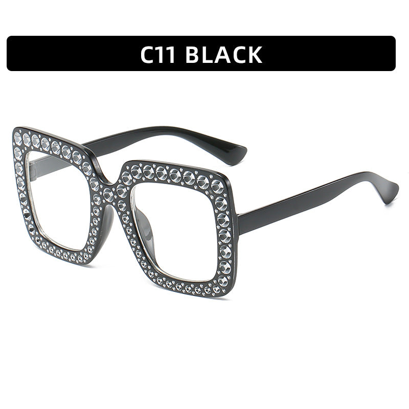 Rhinestone Square Sunglasses
