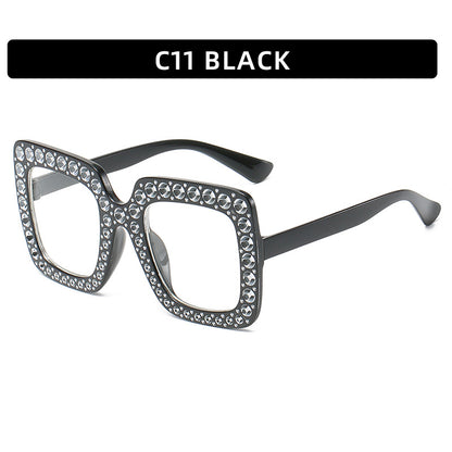 Rhinestone Square Sunglasses