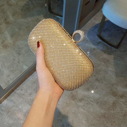 Diamond-Studded Evening Clutch Bag