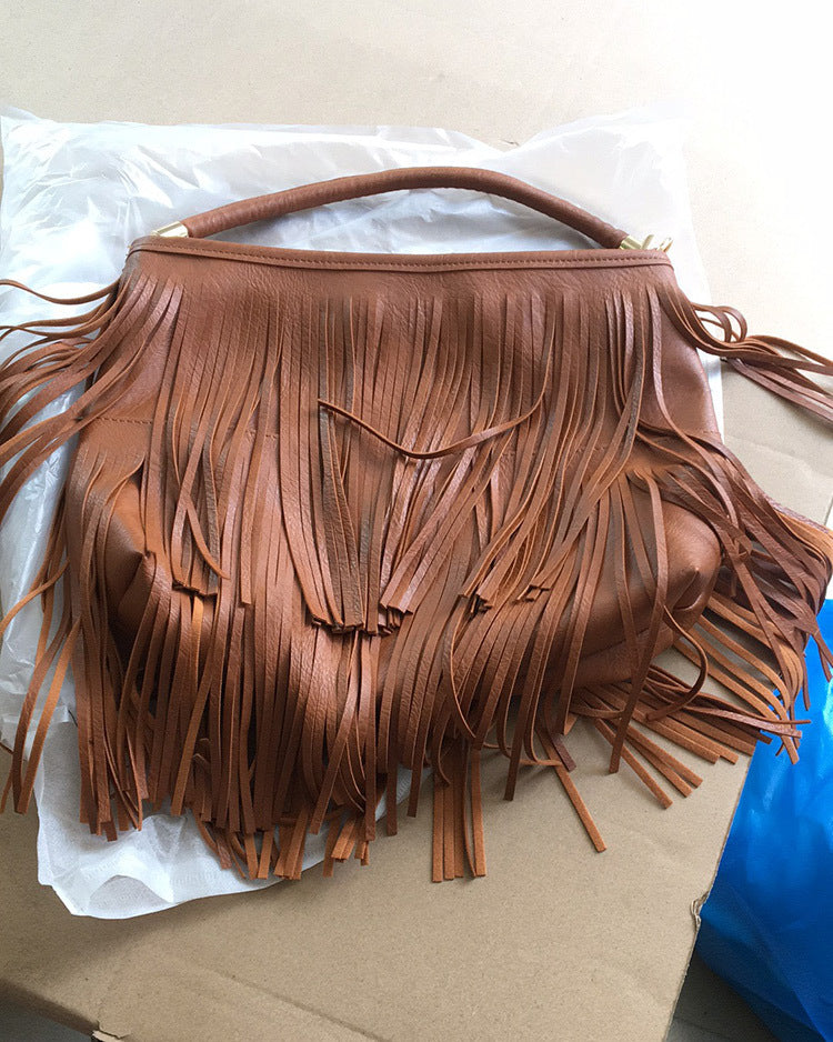 Double-Sided Tassel Handbag