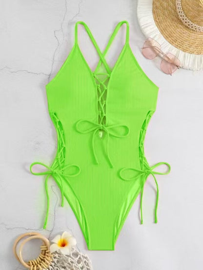 Sexy Backless Siamese Bikini Swimsuit