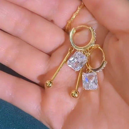 Micro-inlaid Full Diamond Ball Earrings Women