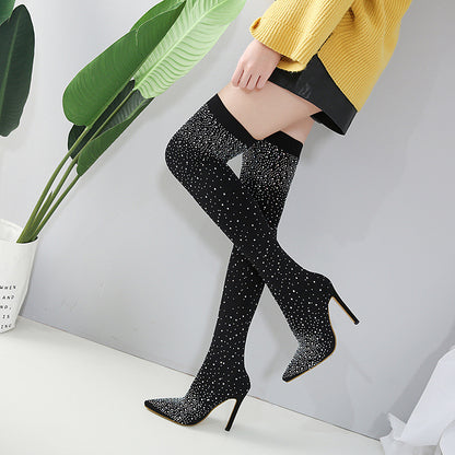 High-Heeled Knee Boots