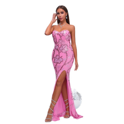 Sequined Banquet Fishtail Evening Dress