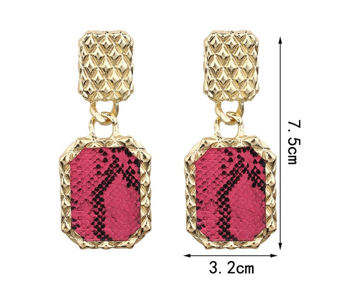 Snake Earrings Geometric Earrings
