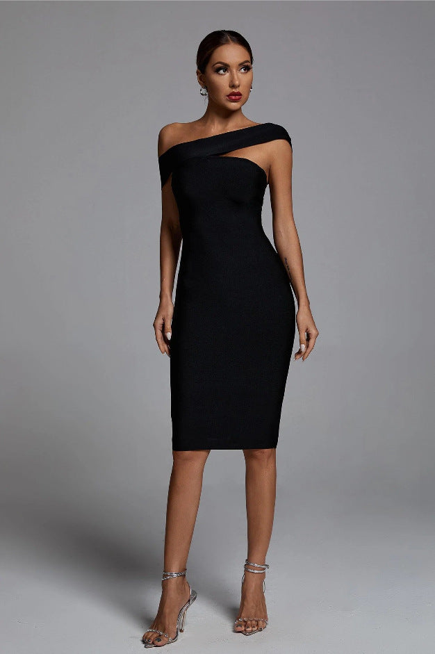 Black Slim Fit Bandage Dress