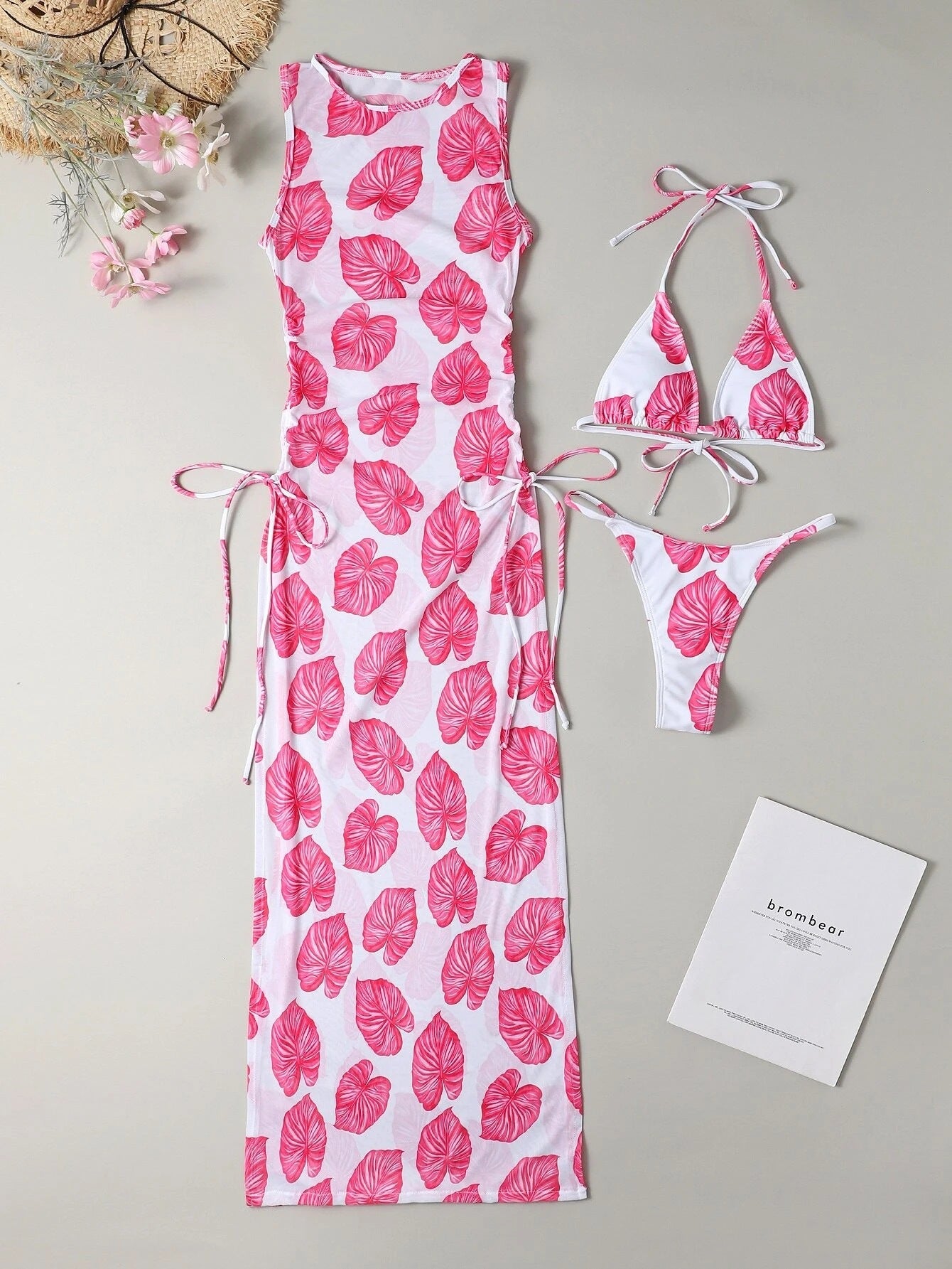 Print Mesh Three-piece Suit