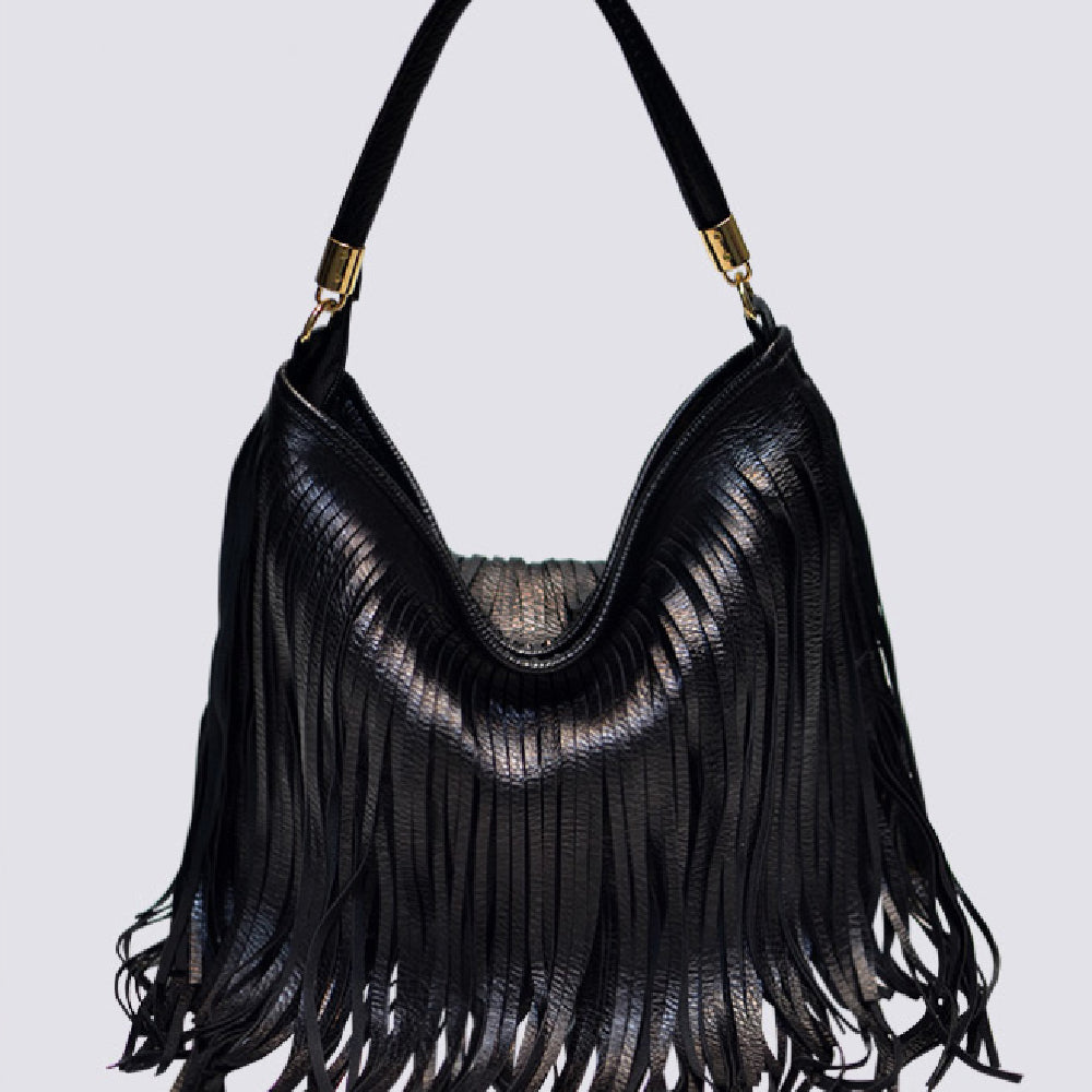Double-Sided Tassel Handbag