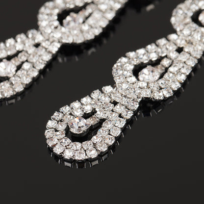 Sexy Temperament Full of Diamonds Big Earrings