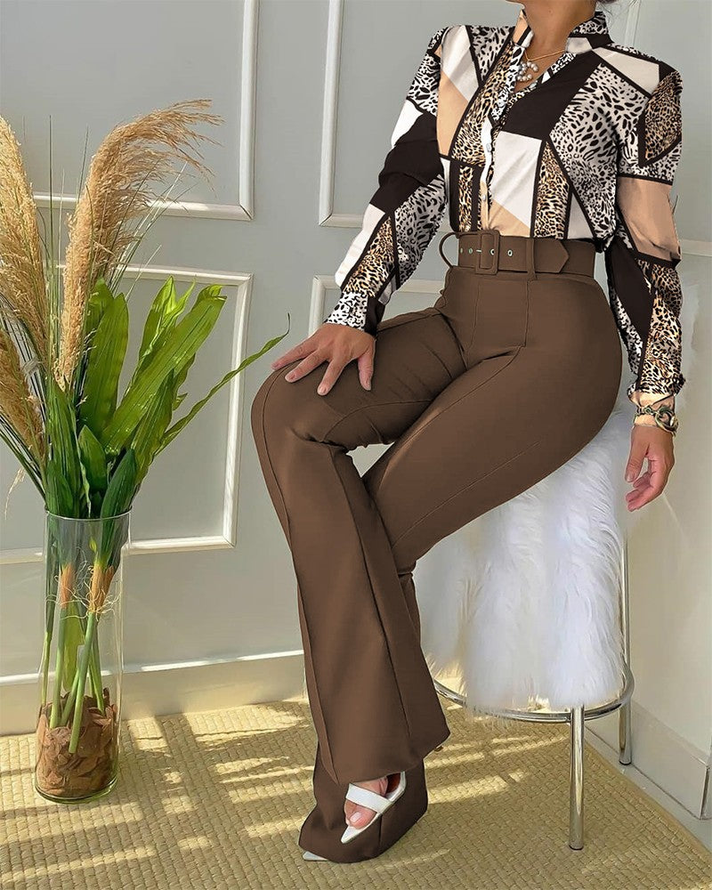 Printed Casual Women’s Suit Set