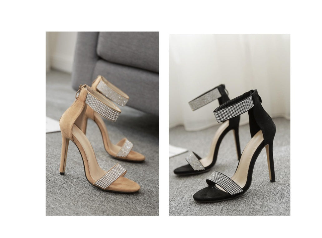 Rhinestone Fish Mouth Heels