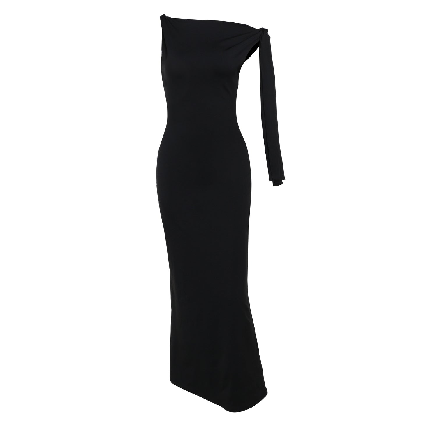 One Shoulder Ribbon Dress