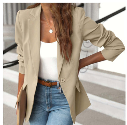 Ins Lapel Button Jacket Fashion Commuter Casual Suit