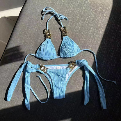 Split Swimsuit Chain Bikini
