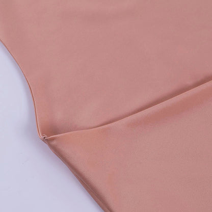 Satin Party Dress V Neck Backless  Dress