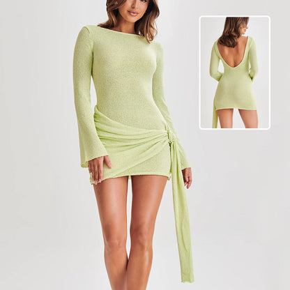 Long-sleeved Dress Y2K Sexy Hip-hugging