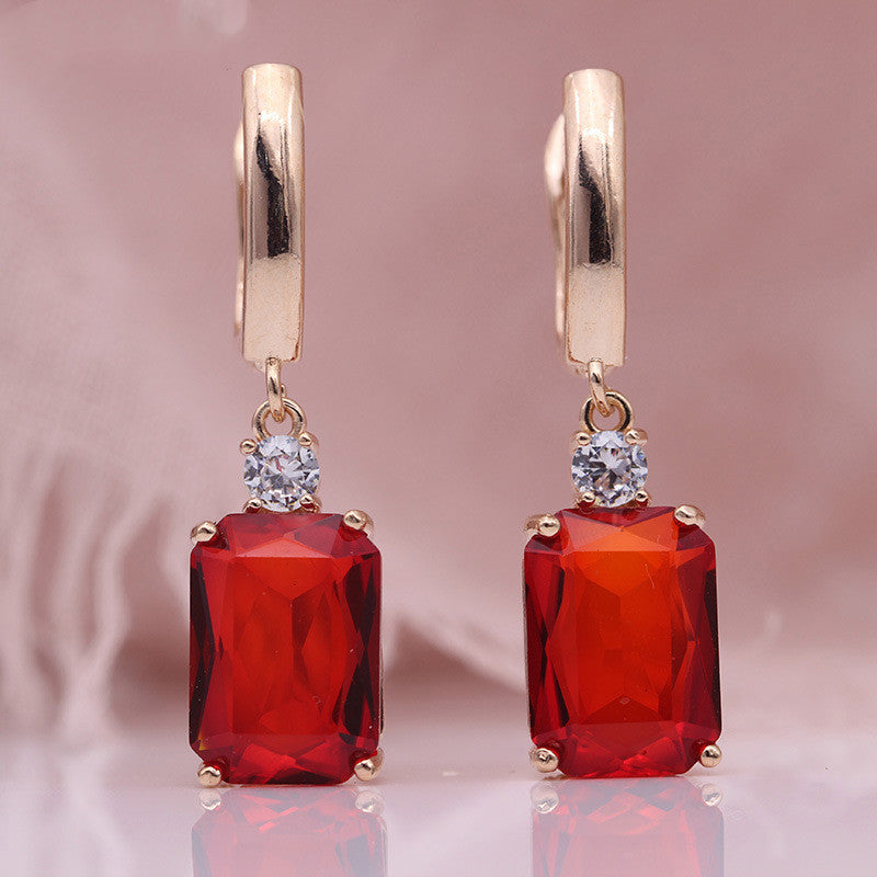 Natural Zirconium Earrings