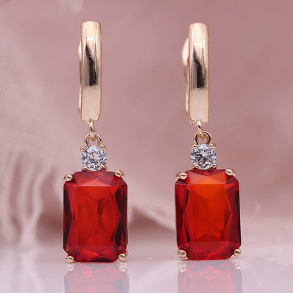 Natural Zirconium Earrings