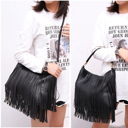 Double-Sided Tassel Handbag