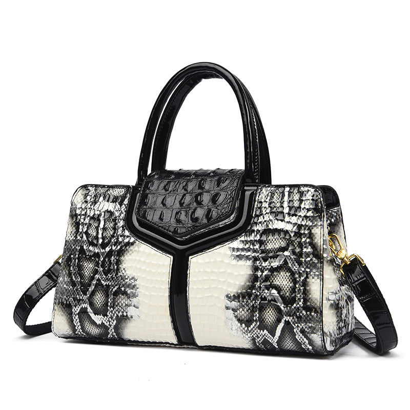 Vintage Snake Pattern Handbag