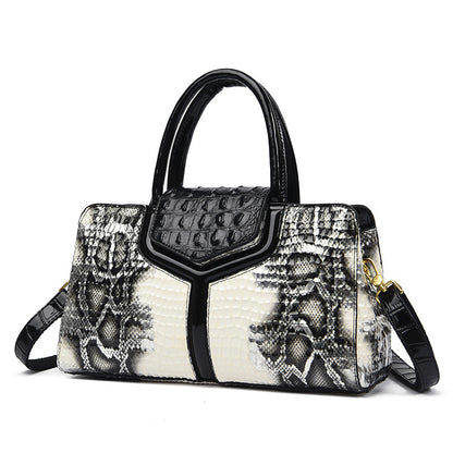 Vintage Snake Pattern Handbag