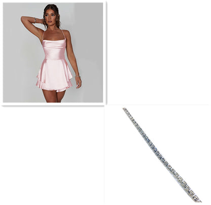 Sexy Suspender Skirt For Women Elegant Slim Strap