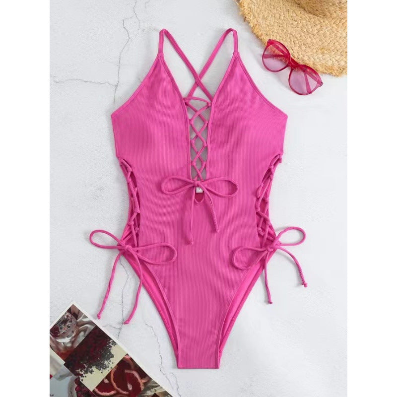 Sexy Backless Siamese Bikini Swimsuit