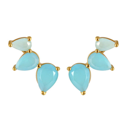Water Drop Flower Stud