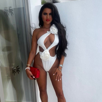 Hollow Out Swim Skirt Set