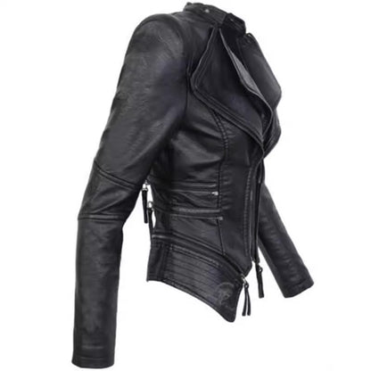 PU Leather Patchwork Jacket